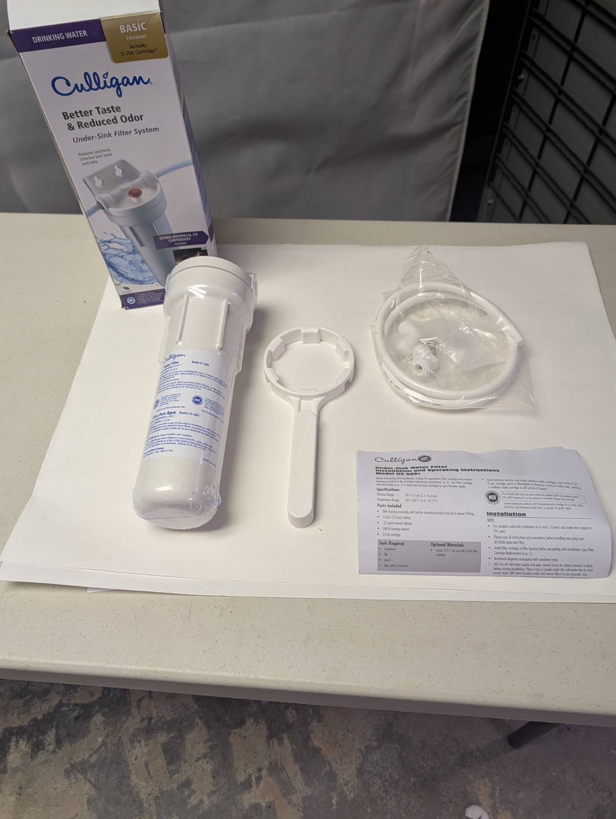Culligan US-600A Under-Sink Filtration System with D-20A Filter NEW