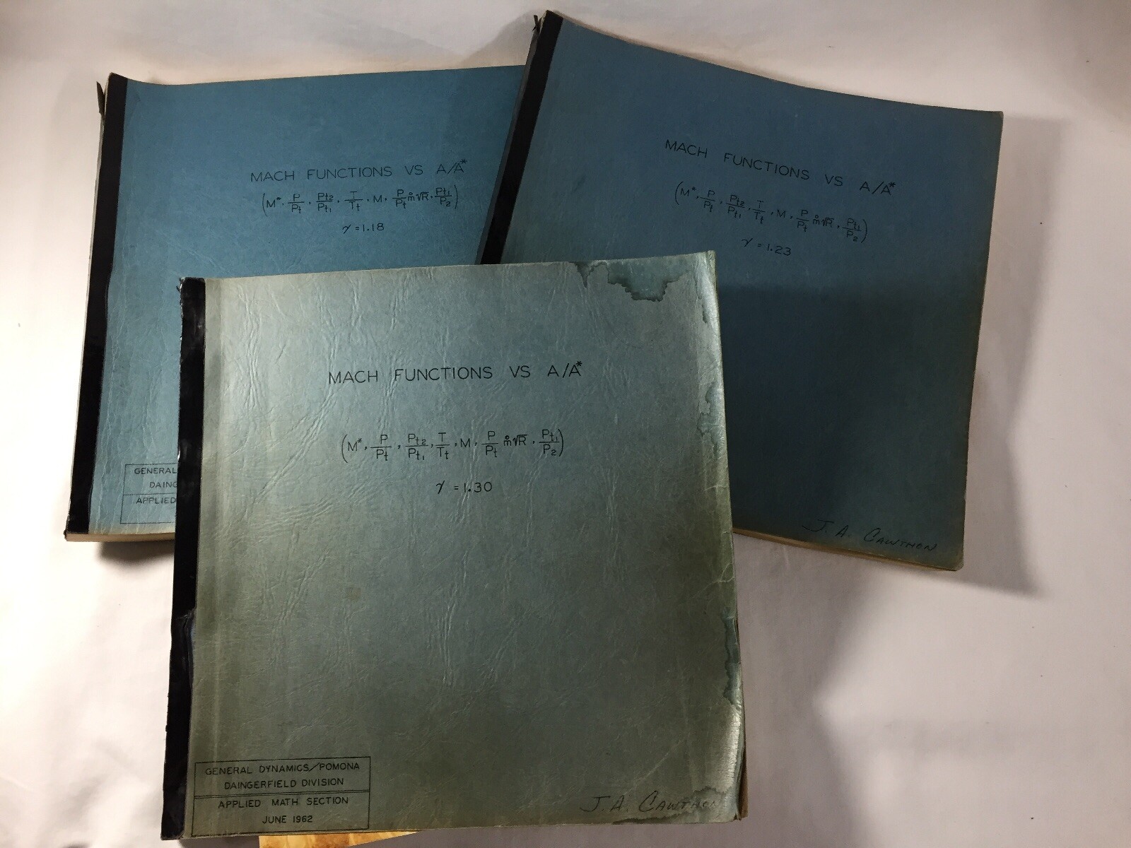 Lot of 3 ~ General Dynamics Mach Functions VS A/A ~ 6/1963,6/1962,6/1962