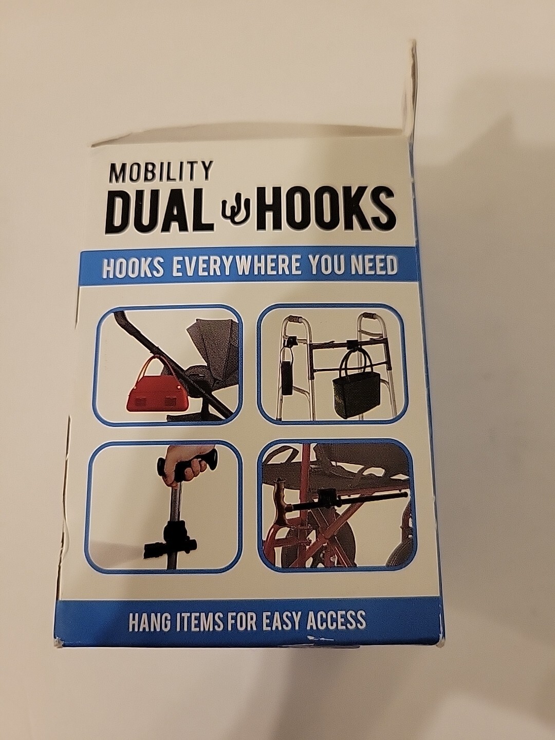 Easy to Use Products Mobility Dual Hooks - Bag Cane or Light Holder