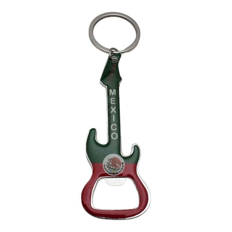 Mexico Keychain Bottle Opener Keychain Key Ring Travel Souvenir Mexican Guitar