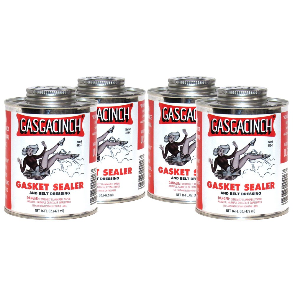 Gasgacinch Gasket Sealant 440-C(4-PACK); Gasgacinch 16.00 oz. Brush On