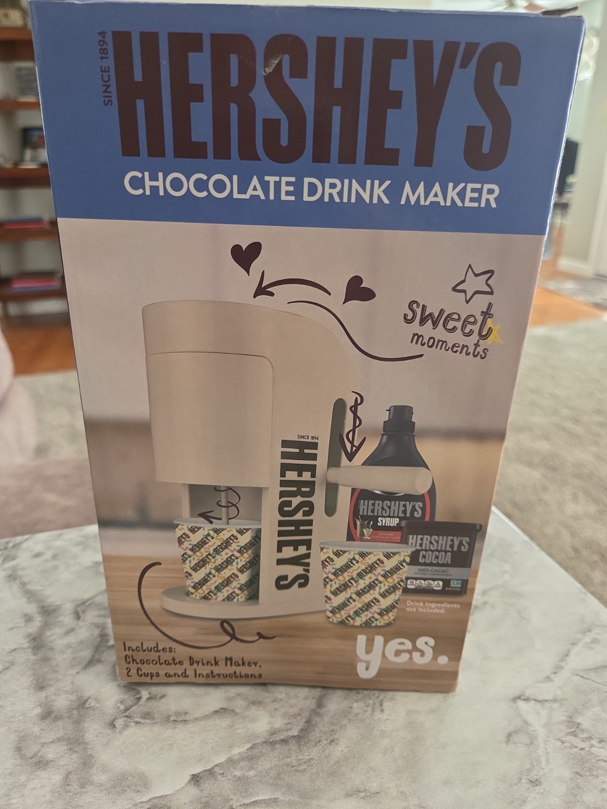 Hershey's Chocolate Drink Maker with 2 Cups - New open box