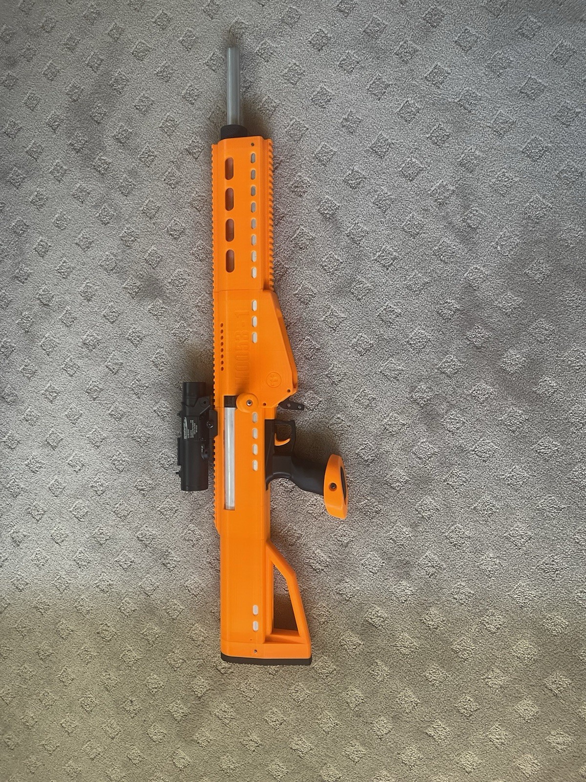 Custom Mega Nerf Gun, Around 130 FPS, Mag And Couple Of Darts Included