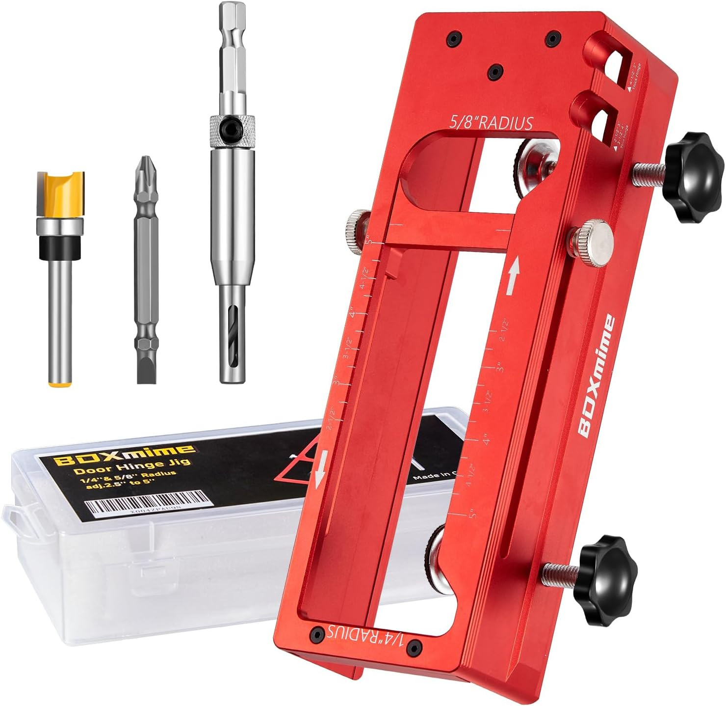 Door Hinge Jig, Aluminum Alloy Door Hinge Template for 1-3/4'' Door, Fits Hinge
