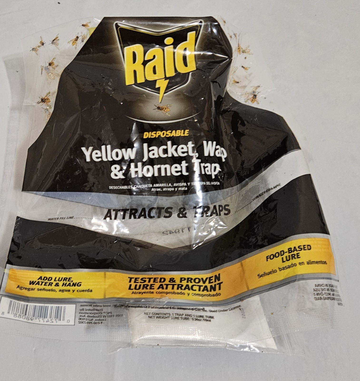 Raid Yellow Jacket, Wasp, & Hornet Bag Traps Single Trap NEW