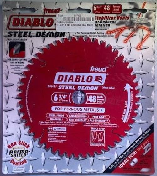 Freud Diablo D0649F 6-3/4" 48-Tooth Steel Demon TCG Ferrous Circular Saw Blade
