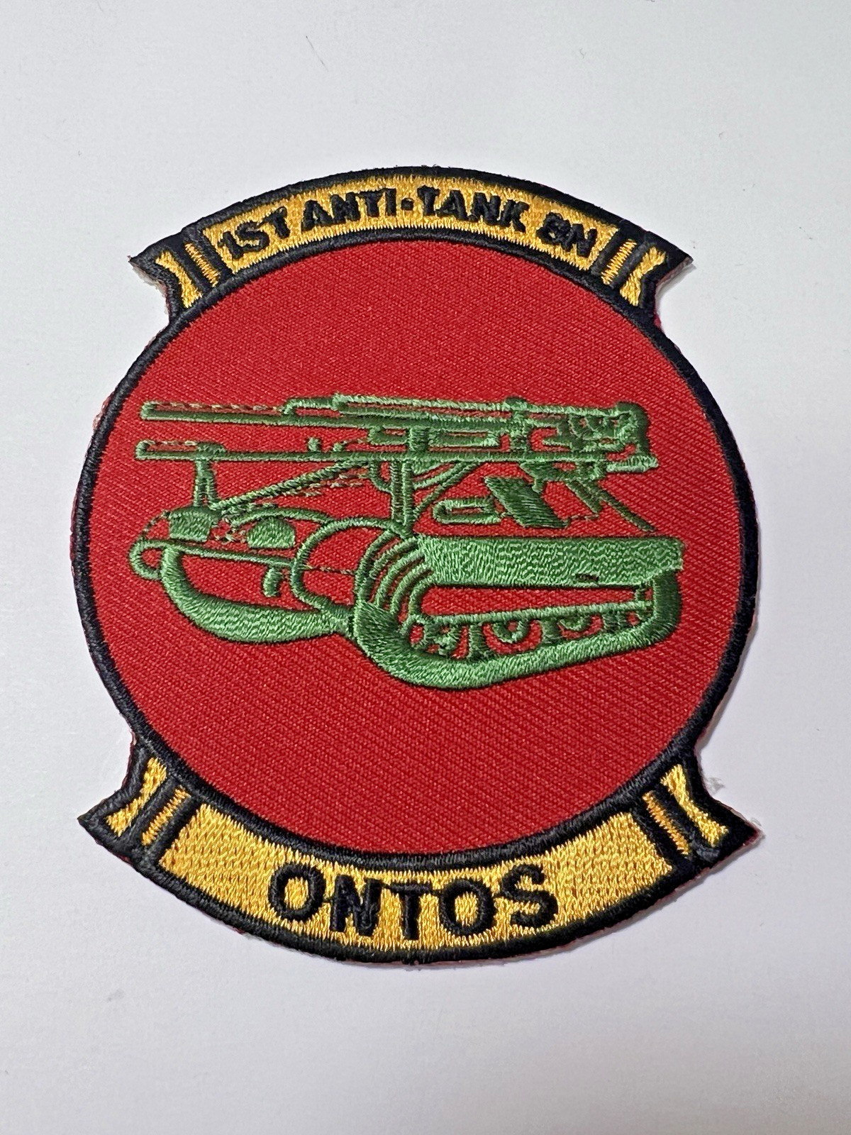 USMC 1st Anti-Tank Battalion ONTOS PATCH Marines IRON ON 3" x 3 1/2"