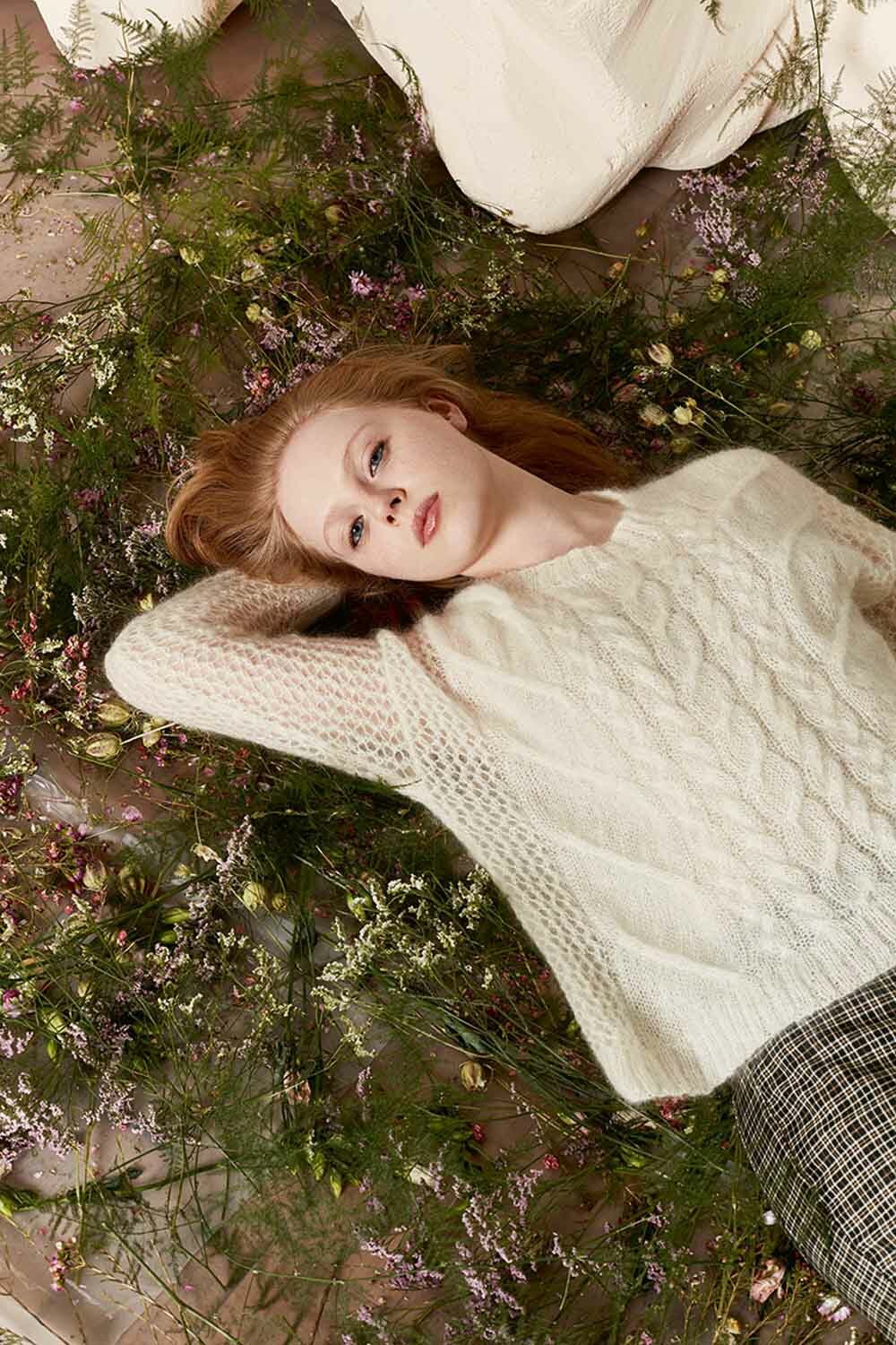 Pullover - Lang Yarns Mohair Luxe - Model Package Knitting Package With A