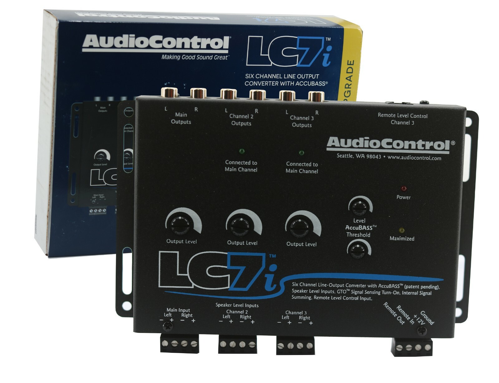 AUDIO CONTROL LC7i / 6 CHANNEL LINE OUT CONVERTER w/ AccuBASS - BLACK **NEW**