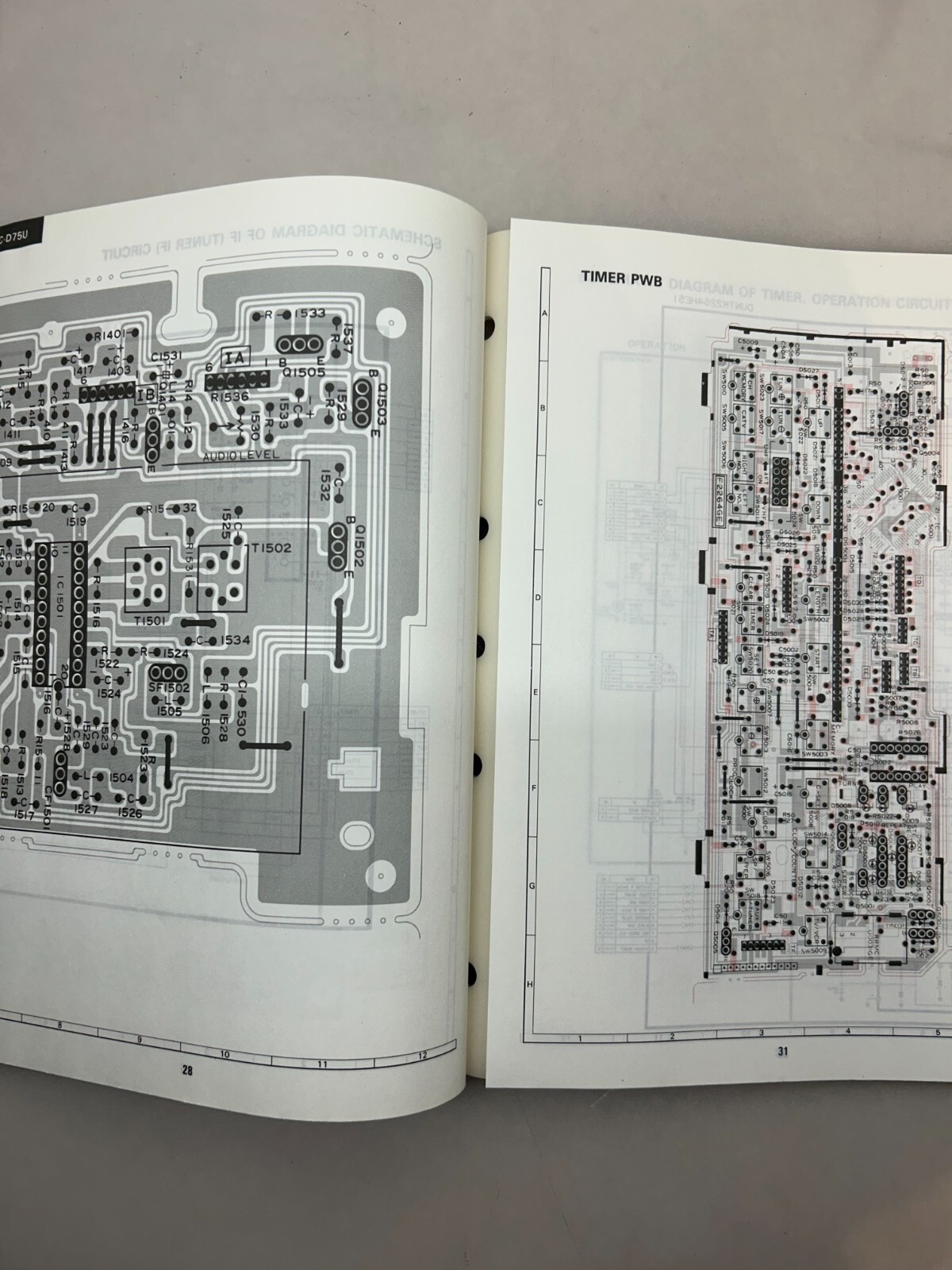 Sharp VC-D75U Original Service Manual Free Shipping