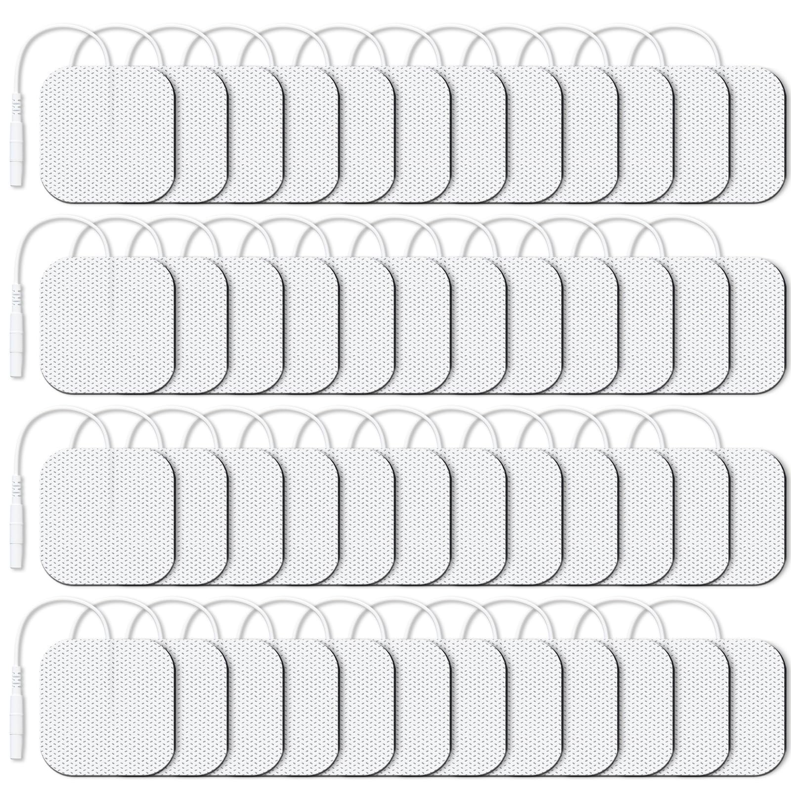 AUVON TENS Unit Electrode Pads 2x2in 48 Pack Reusable Latex-Free