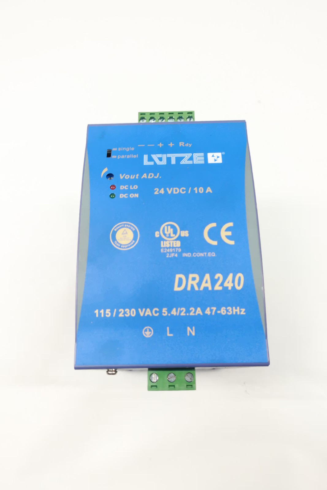 Lutze DRA240-24B Power Supply 115/230v-ac 24v-dc 240w