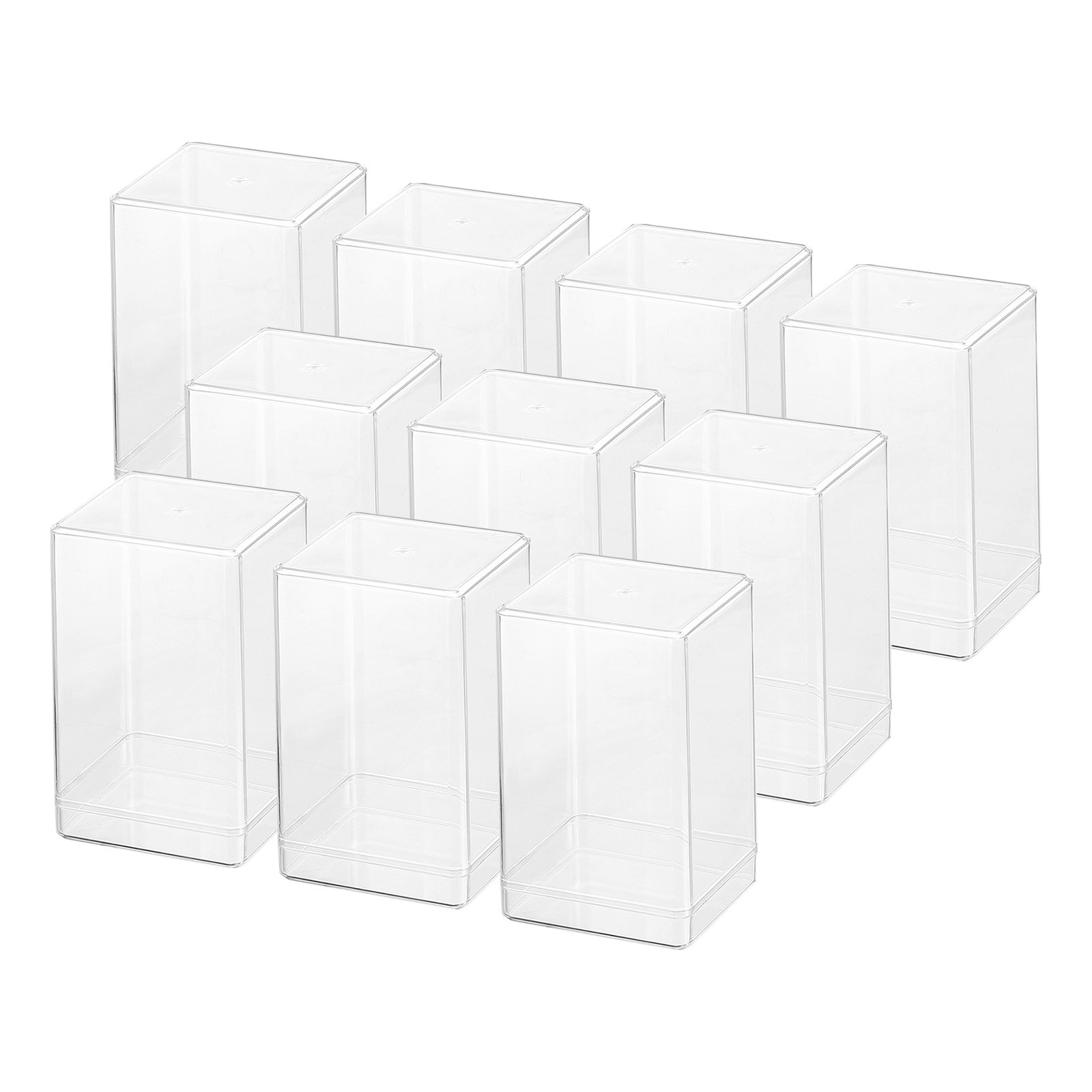 10PCS Clear Acrylic Display Case, 2.9''x 4.7''x2.6'' Display Dustproof Showcase