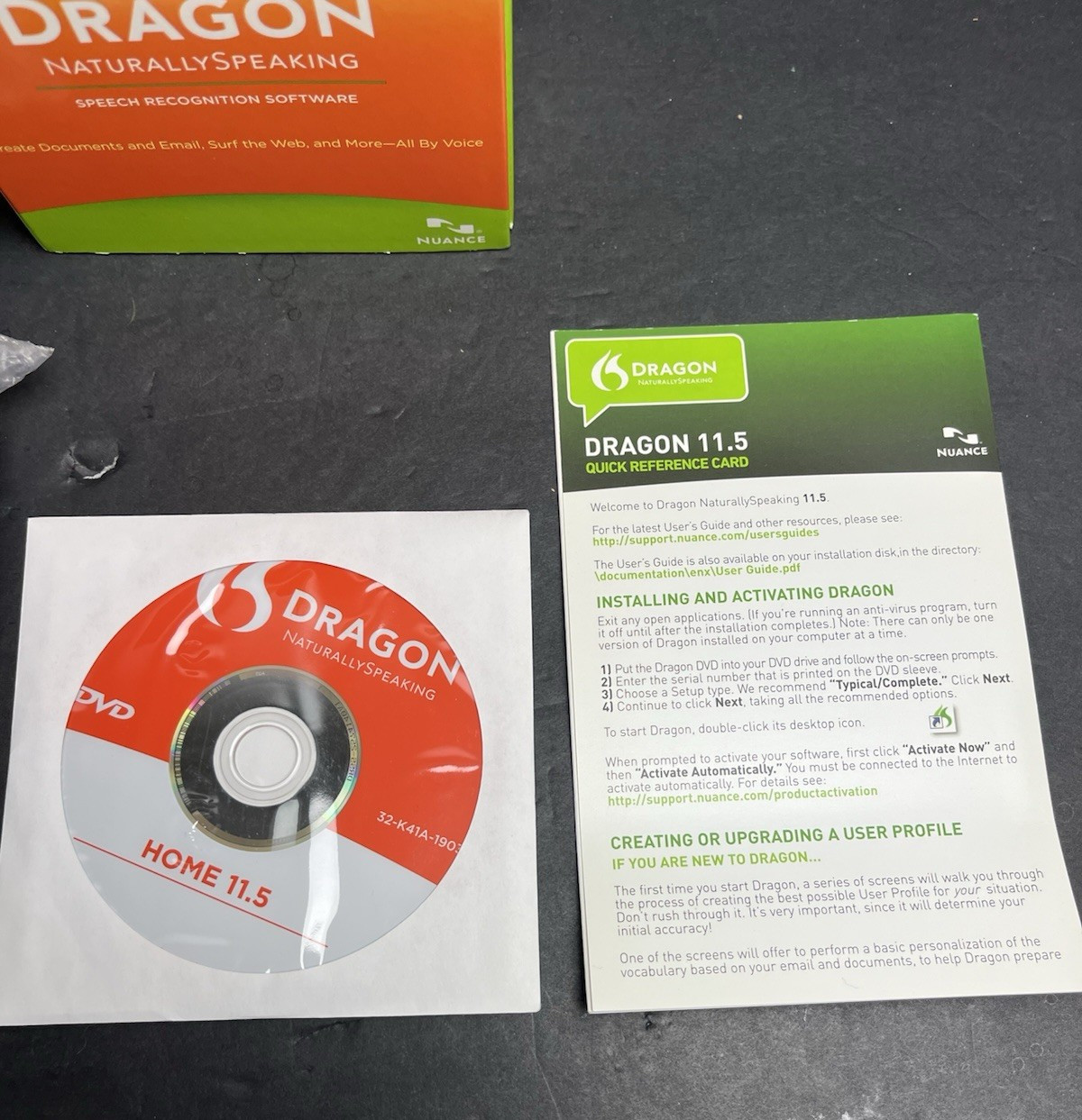 Dragon Naturally Speaking Home Version 11 With Head Set New OPEN BOX