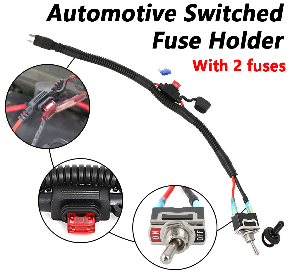 Automotive Switched Fuse Holder W/ Fuses Rebuild Kit For Mini Blade Fuse 10A 15A