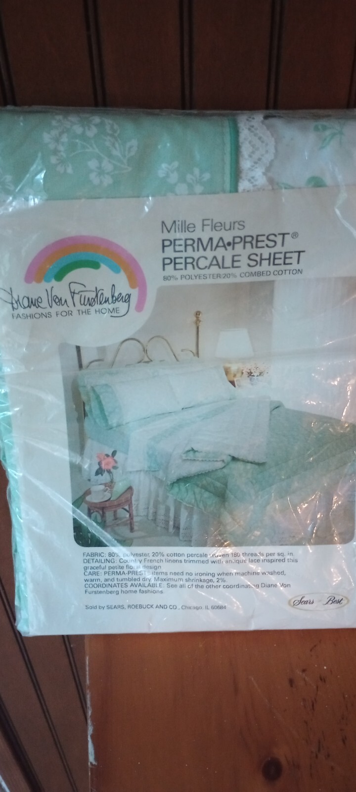 Diane Von Furstenburg Percale Sheet Twin for 39" x 75"mattress