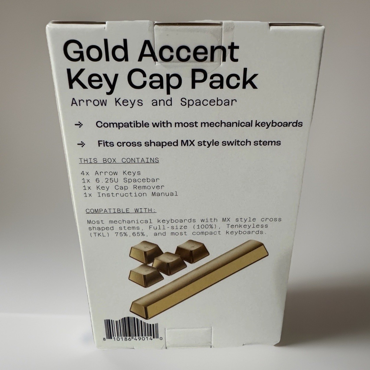 North Figural Key Cap 5 Pack Keyboard Keycap, Gold Accent