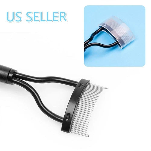 New Makeup Mascara Eyelash Separator Steel Needle Eyelash Comb Eyebrow Brush US