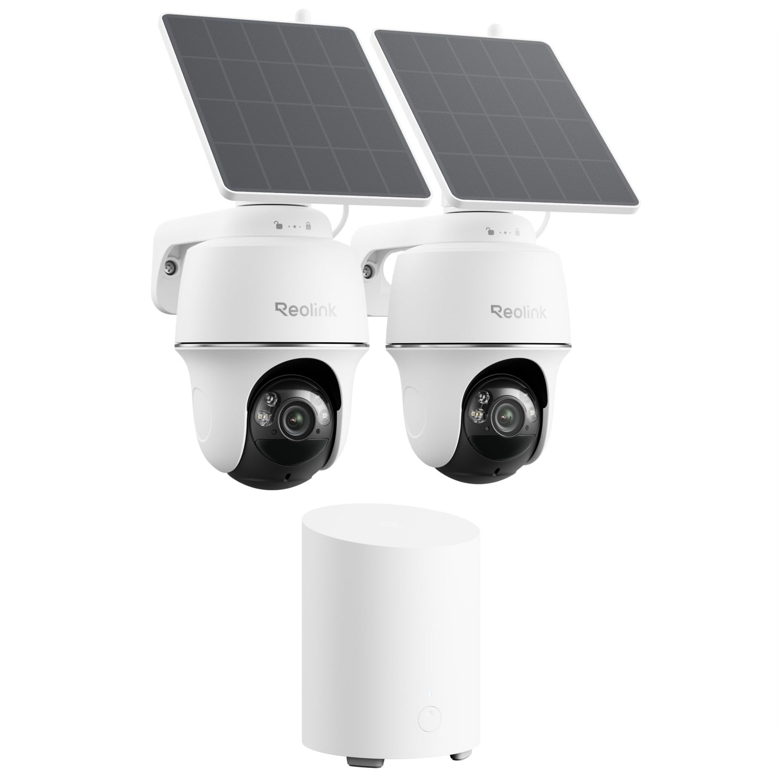 REOLINK 360° PT Solar Security Cameras Wireless Outdoor System 2 Pack White
