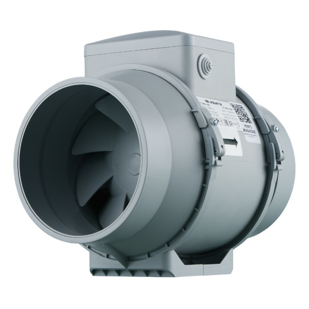 VENTS Bathroom Exhaust Fan Duct Ventilator with Timer 160 mm 565 m3/h