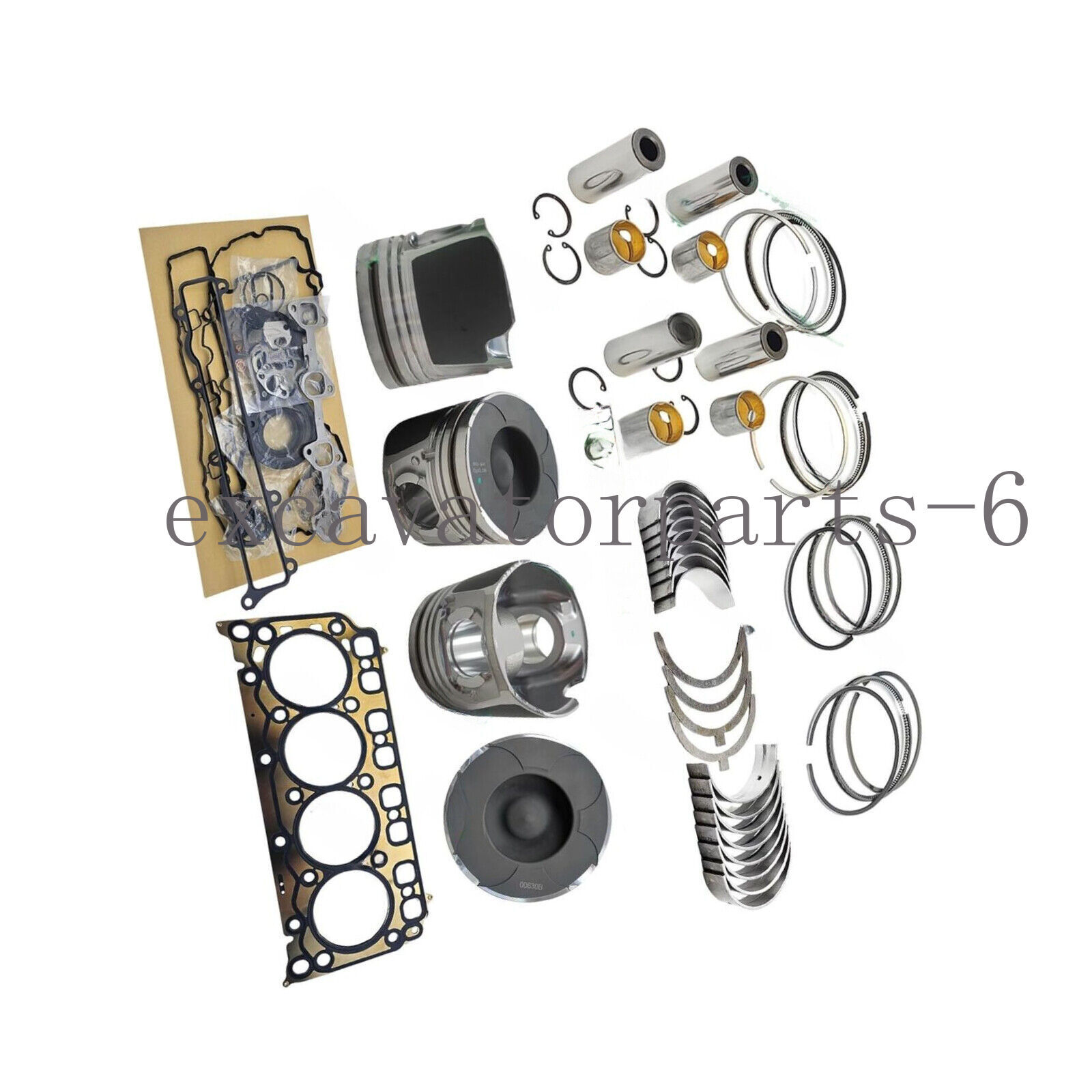 For Bobcat S650 T450 T550 T590 T595 T630 E35 E42 E45 D24 Overhaul Rebuild Kit