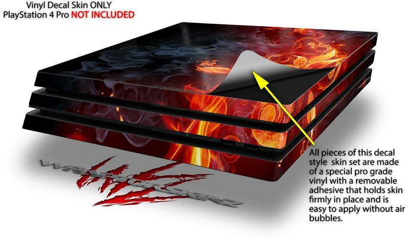 Skin for PS4 Pro Console Fire Flower