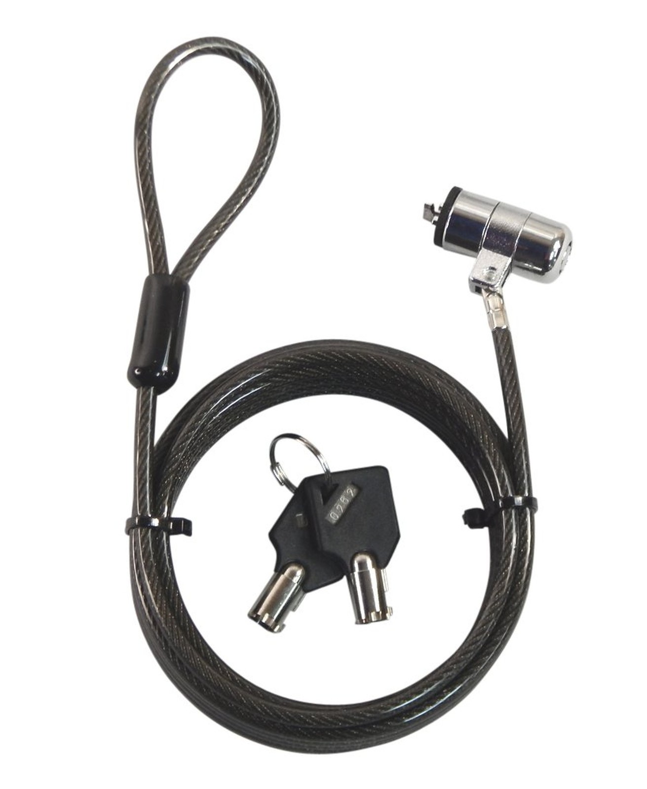 Sendt 10 Foot Black Notebook/Laptop Keyed Lock Security Cable Extra Long!