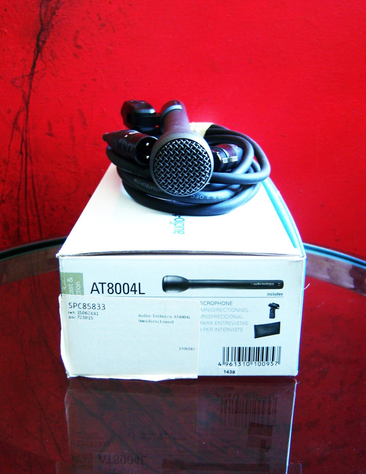 Vintage 1990's Audio Technica AT8004L dynamic microphone w extras E.V 635A # 1