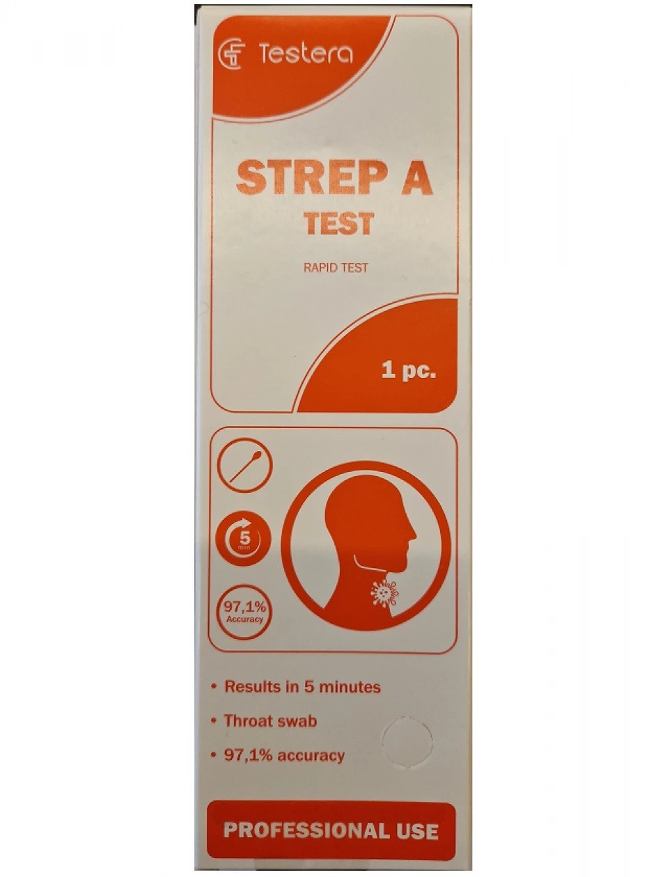 Testera Test for rapid detection of Streptococcus A in human throat swab sample