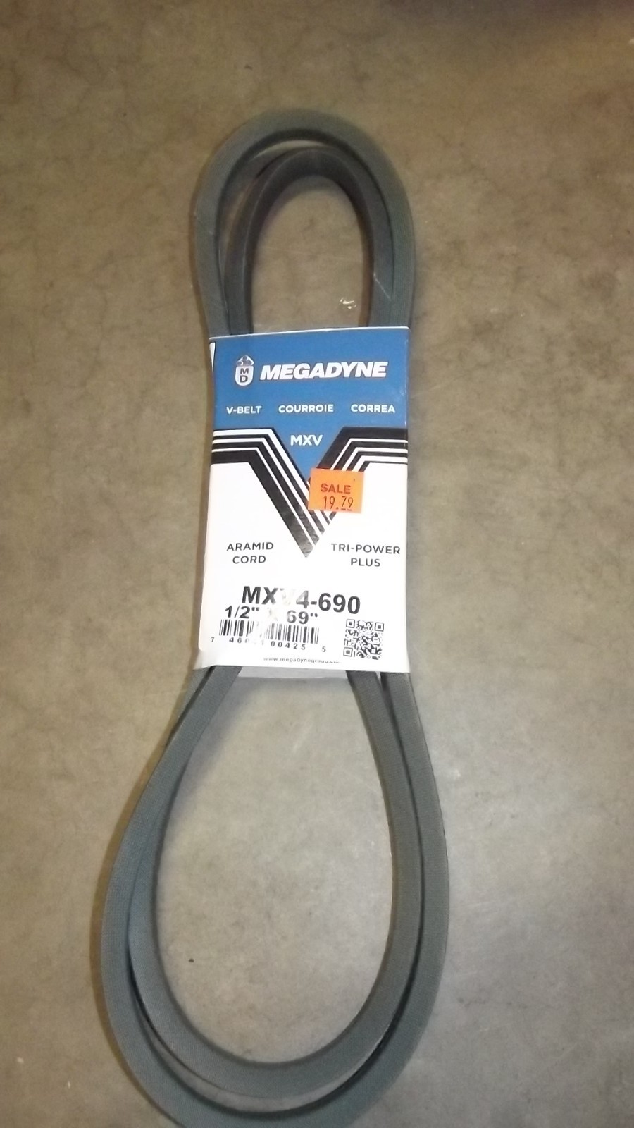 V-Belt, 1/2 x 69 In. - MXV4-690 T89