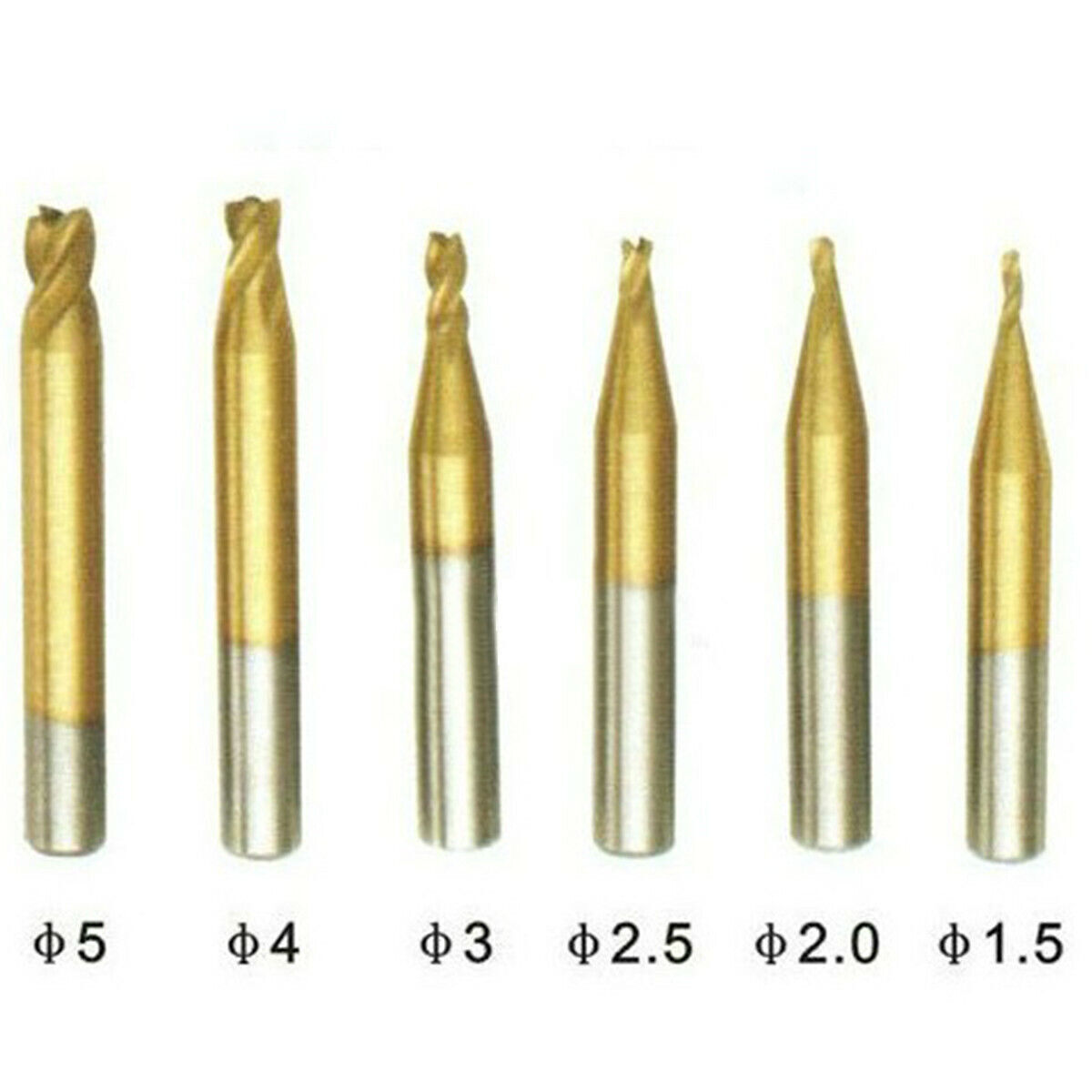 2x 1.0-5.0mm HSS Twist Drill Bit Cutter Locksmith Tools for Key Cutting Machine