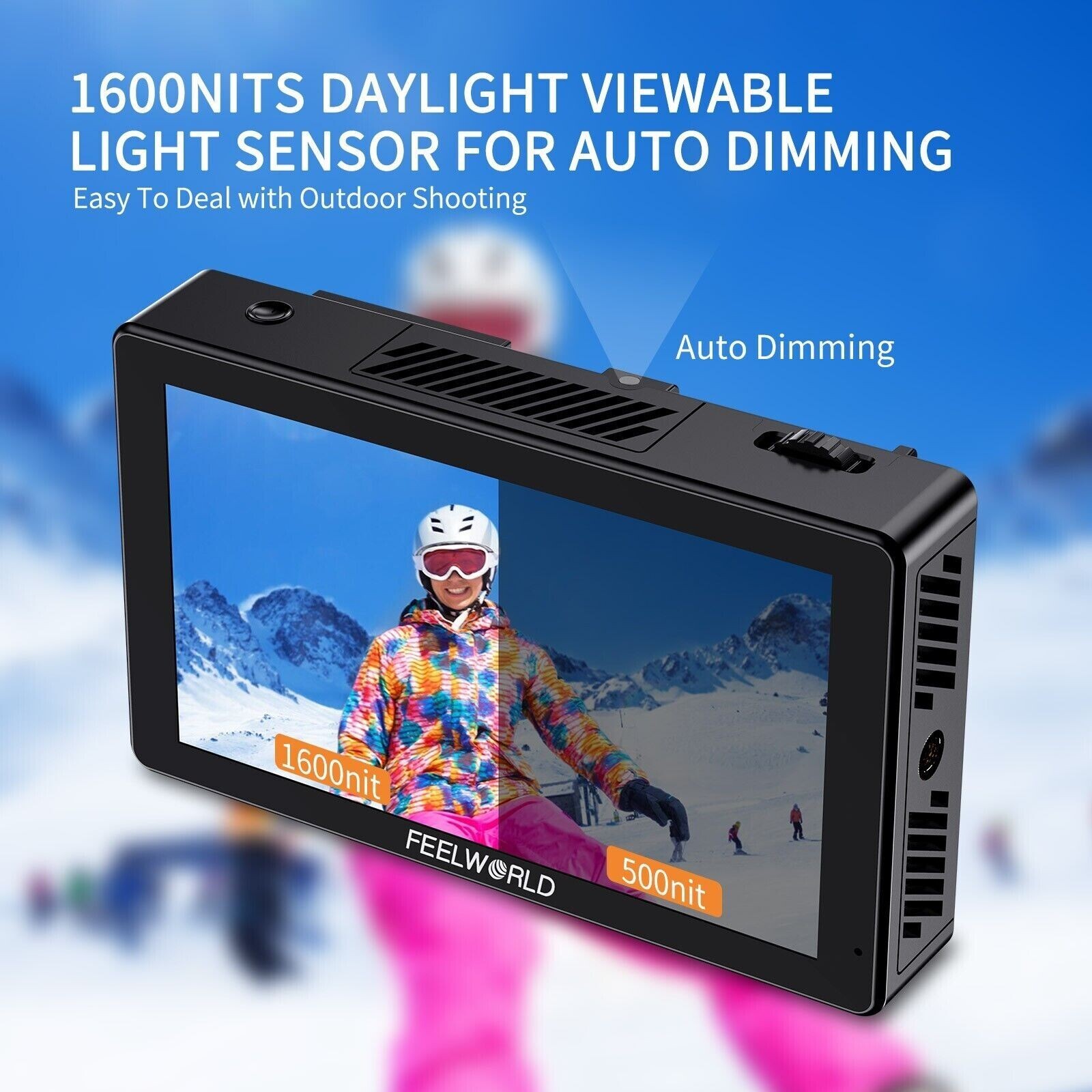 FEELWORLD LUT5E 5.5" HD 4K HDMI 1600nit DSLR Camera Field Monitor Touch Screen