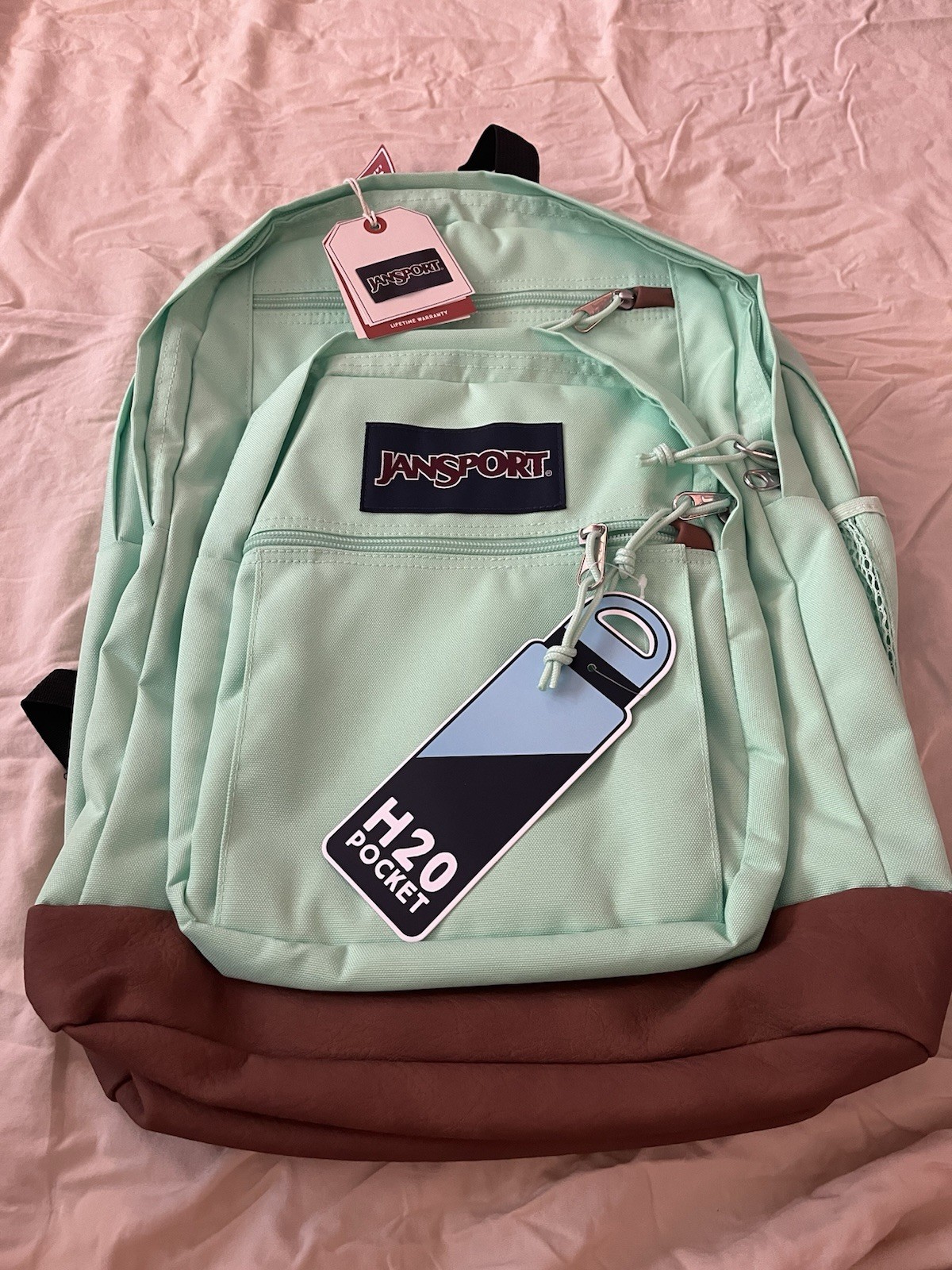 JanSport Cool Student 17.5" Backpack - Mint Chip Brand New with Tags