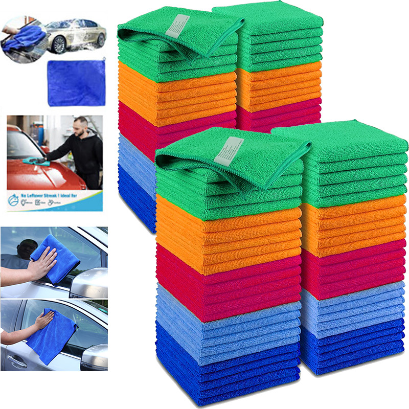 No-Scratch Microfiber Cleaning Cloth Cars Durable Versatile Polishing Detail Rag