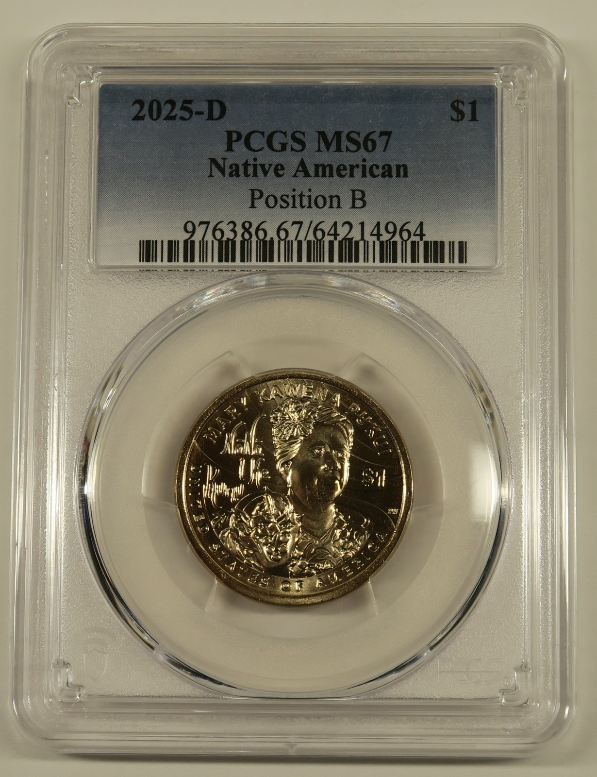 2025 D Native American Sacagawea Dollar PCGS MS67 Position B