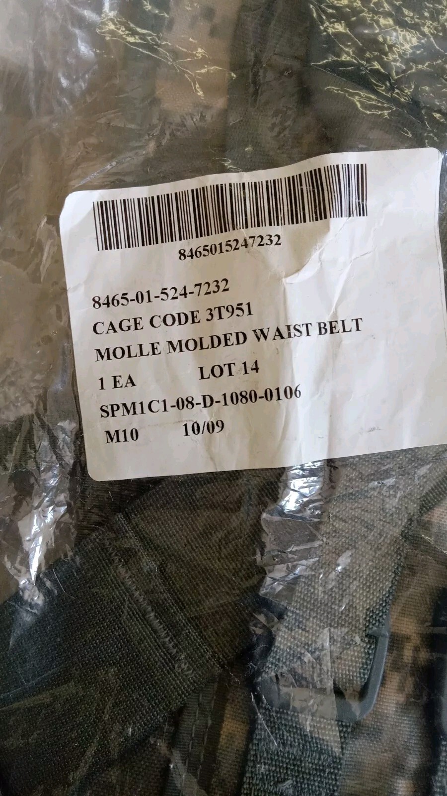 New USGI ACU Rucksack Molded Waist Belt Kidney Pad Molle II Backpack Ruck Sack