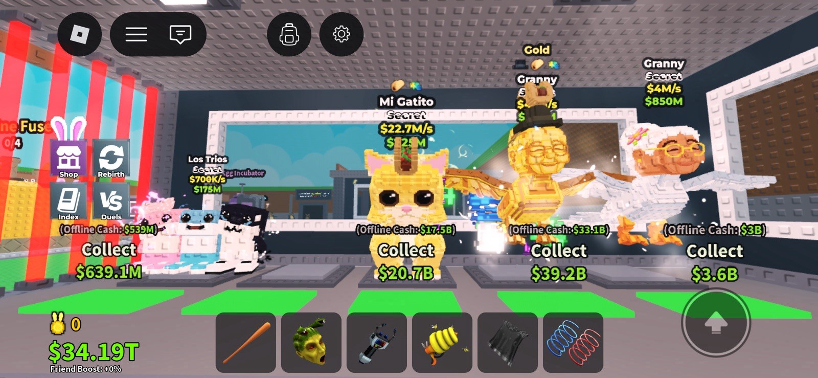 Roblox Secret Collectibles Gold Diamond Lava Friend Boost Game Assets