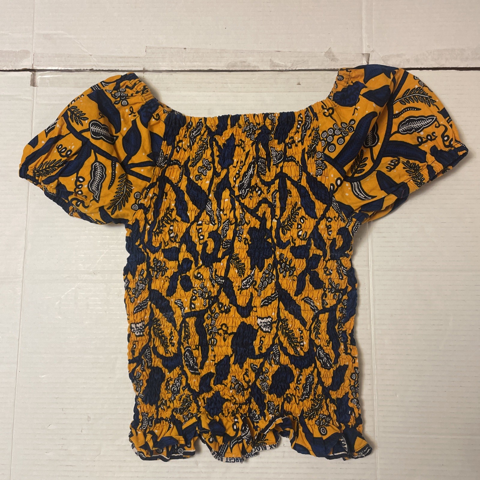 Women’s Homemade African Floral Ankara Print Off The Shoulder Stretch Summer Top