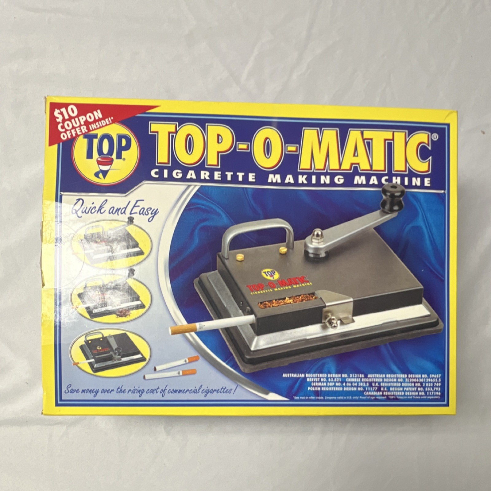 2006 TOP Top-O-Matic Heavy Duty Metal Cigarette Making Machine Item # TMACH