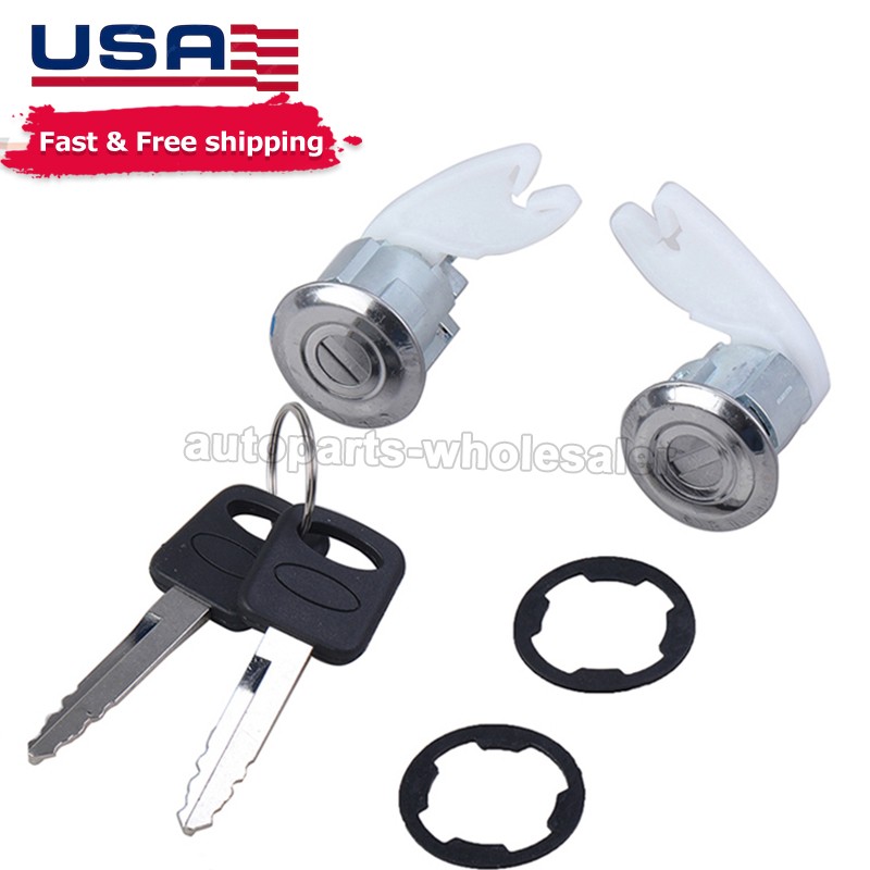 Door Lock Cylinder & Keys Set Of 2 Fits For Ford F150 250 350 Pickup 1992-1995