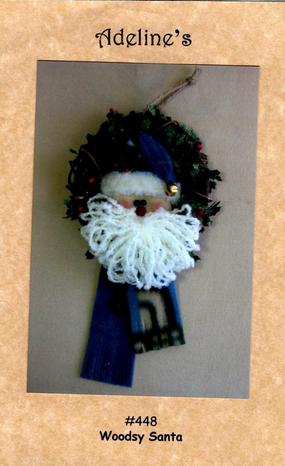 Woodsy Santa Decoration Craft Sewing Pattern by Adeline's Crafts 448