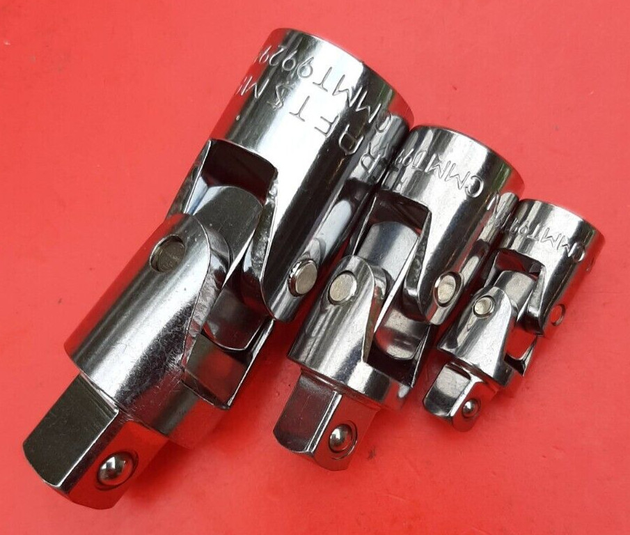 NEW CRAFTSMAN TOOLS 3Pc Universal Joint Swivel Socket Adapter Set 1/4 3/8 1/2"