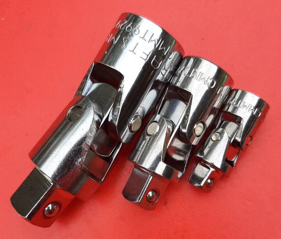 NEW CRAFTSMAN TOOLS 3Pc Universal Joint Swivel Socket Adapter Set 1/4 3/8 1/2"