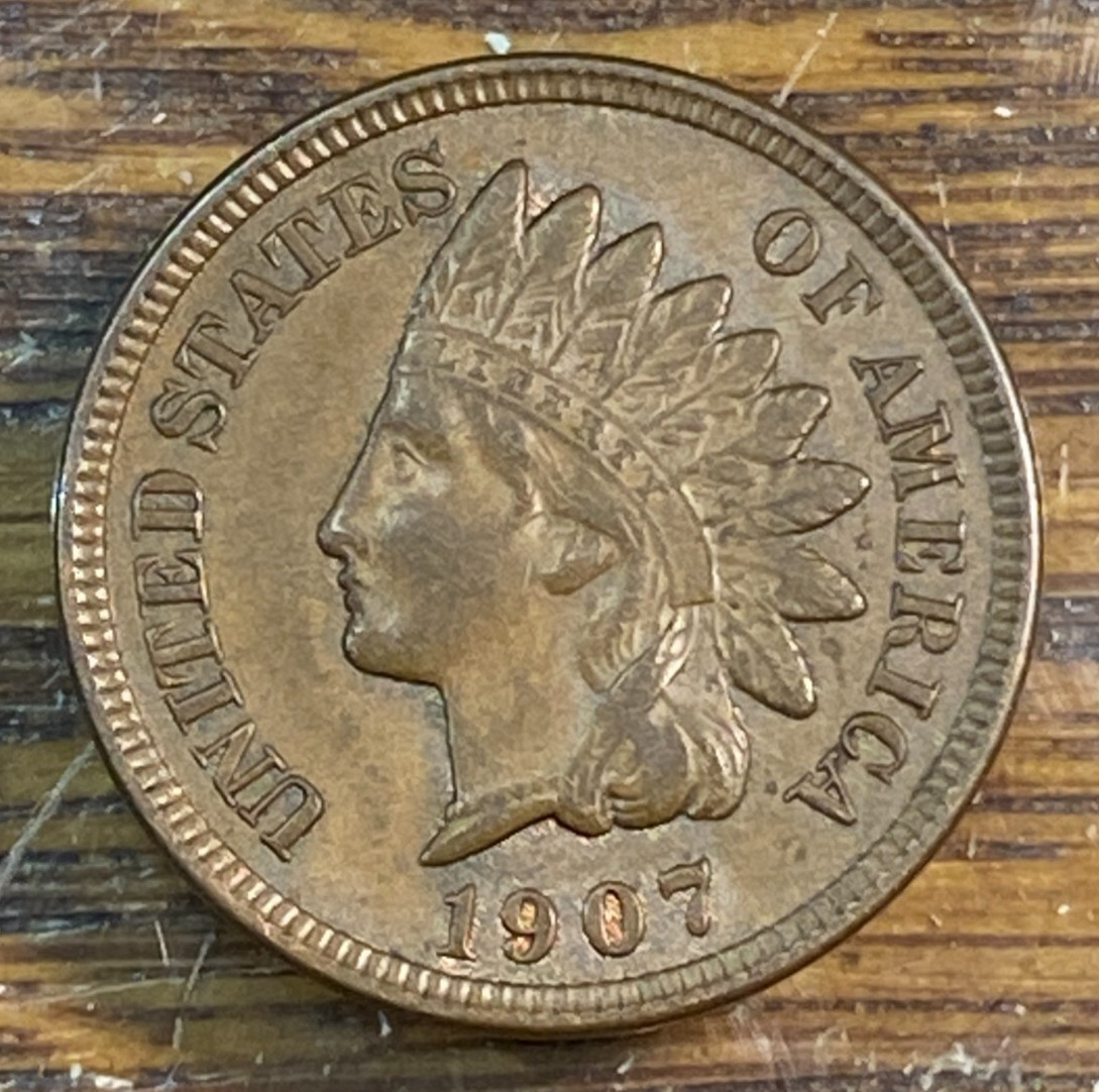 1907 Indian Cent Nice Original Choice AU CHRC