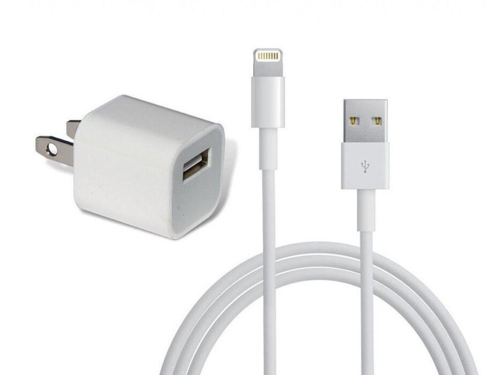 For Apple 5W USB Compact Power Adapter & USB 3' Charging Cable- iPhone iPad iPod