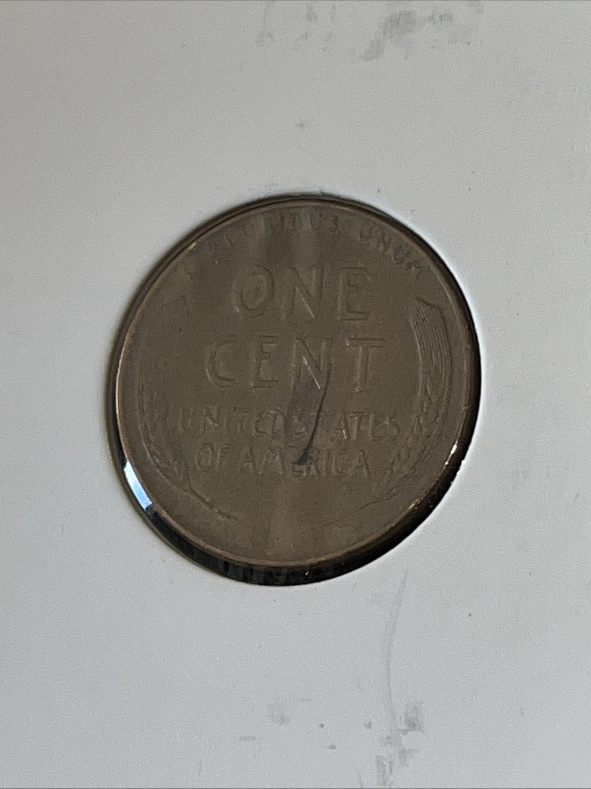 1949 D Lincoln Wheat Cent Reverse Retained Lamination Error