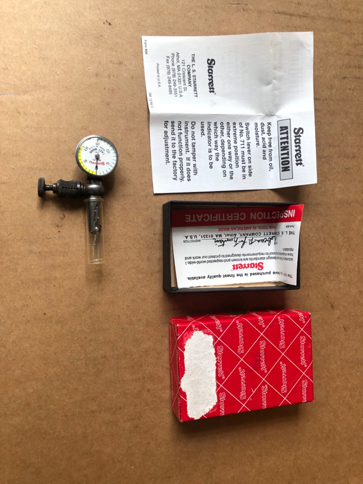 Starrett No.711 Last Word Dial Test Indicator
