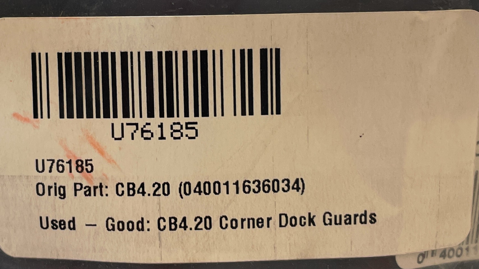 Taylor Made Corner Dock Guards Bumper, 4" x 12", White, CB4.20