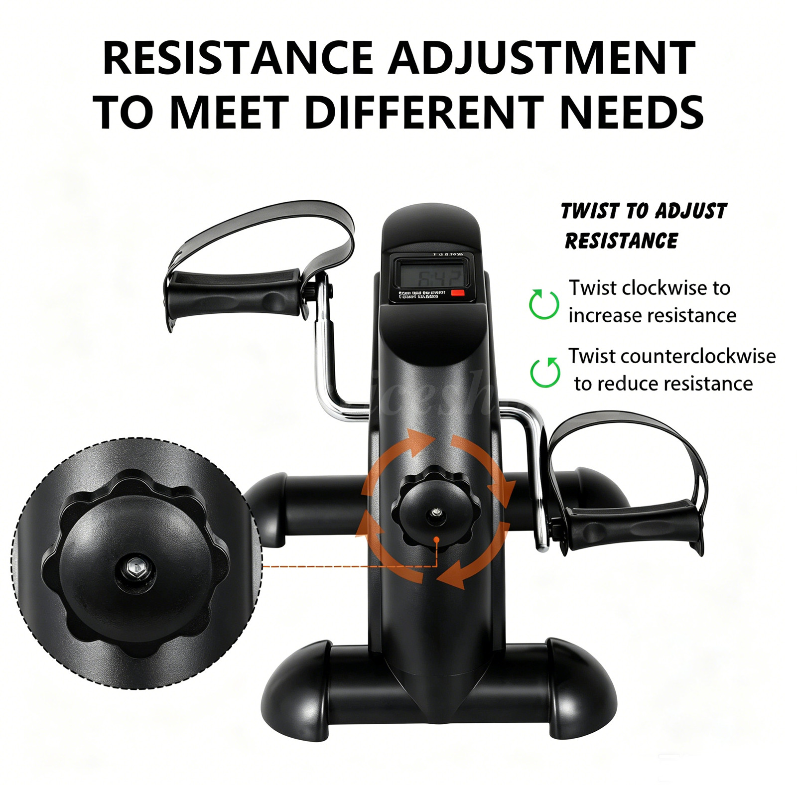 NEW Mini Exercise Bike Under Desk Pedal Exerciser Medical Arm & Leg Exercise