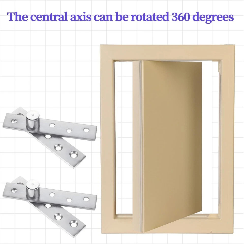2 Pack Door Pivot Hinge 180°Rotation Hidden Door Hinge Concealing Door Hinge ...